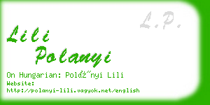 lili polanyi business card